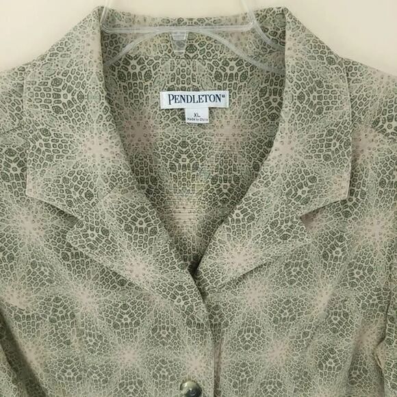 Pendleton XL Army Green Snake Print Jacket - Picture 2 of 10